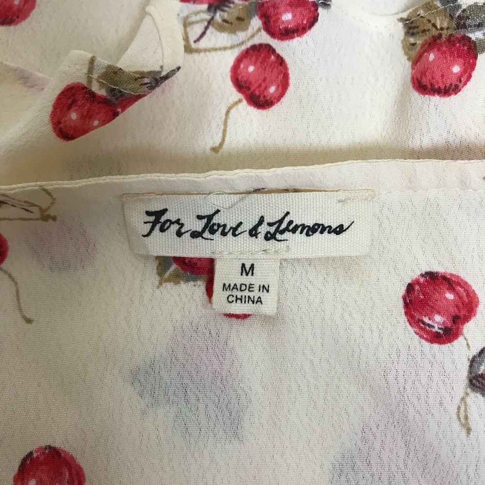 ❤️SOLD❤️ FOR LOVE & LEMONS Cream Cherry Sundress - Picture 6 of 6